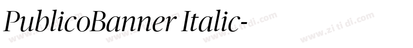 PublicoBanner Italic字体转换